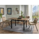 Стол обеденный SIGNAL GD017 орех винтажный/черный мат 110-170/74